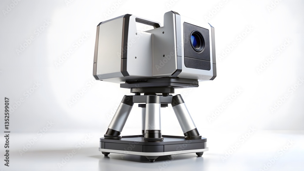 Naklejka premium 3D Scanner on Tripod