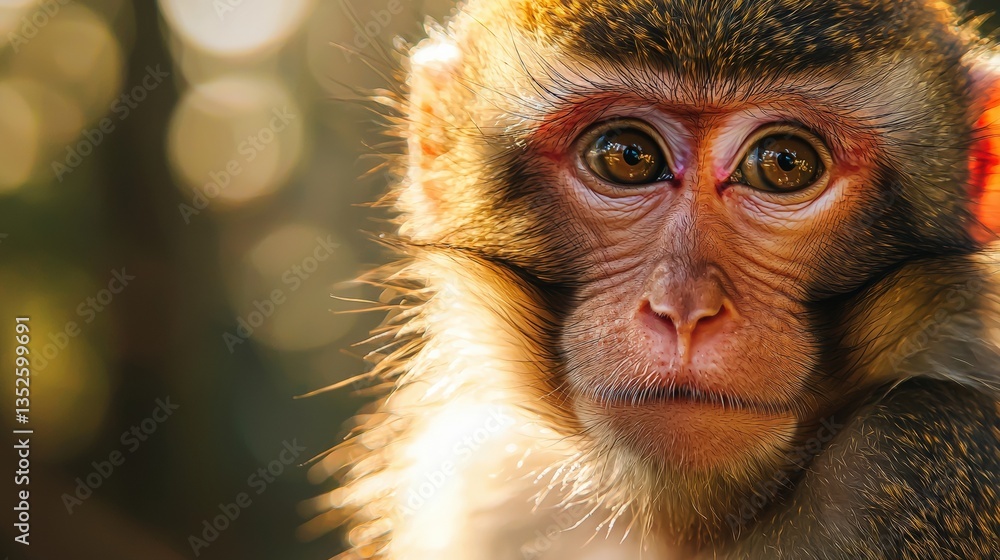 Obraz premium a monkey looking at the camera 