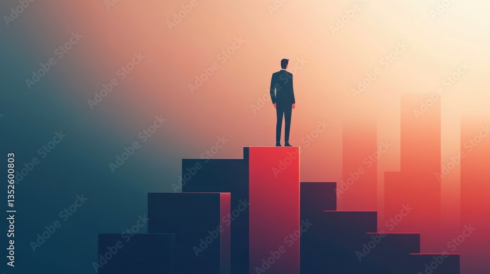 Dynamic Progress Bar: A Businessman Striving for Success and Accomplishment in Project Completion Dynamic Progress Bar: A Businessman Striving for Success and Accomplishment in Project Completion