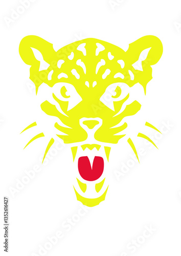 panthere tete animal sauvage dessin