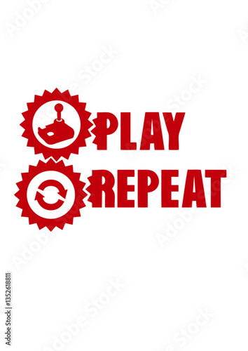 manette play repeat geek joystick gamer joueur jeu video
