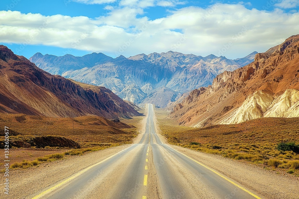 Fototapeta premium Endless Journey on National Route 40: A Scenic Adventure Through the Argentinian Andes