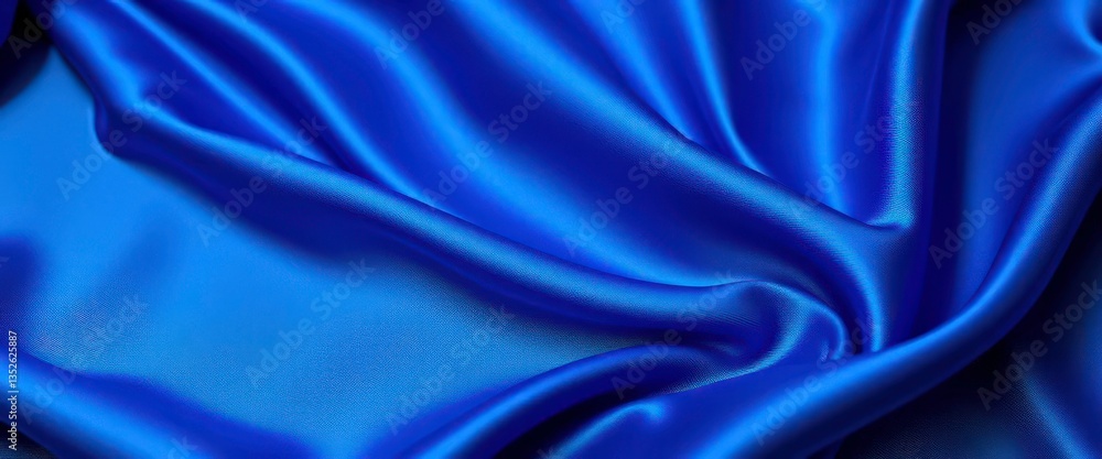 Deep, rich blue silk fabric with subtle texture and sheen, soft, opulent Deep, rich blue silk fabric with subtle texture and sheen, soft, opulent