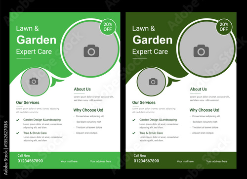 
lawn care flyer design template. landscaping and gardening lawn care service flyer, poster, leaflet design lawn care garden, Lawn and gardening service flyer design template. Tree and gardening.