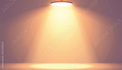 Soft light illuminating empty space, creative possibilities