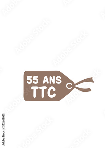 55 ans etiquette prix ttc anniversaire
