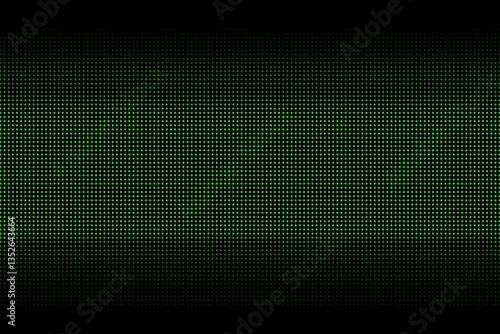 Abstract green halftone banner on black background. Green dot pattern background. Abstract green background with dot. Abstract futuristic dotted mesh with gradient effect. 