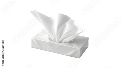 Soft and Crumpled Tissue Paper Isolated on Transparent Background PNG