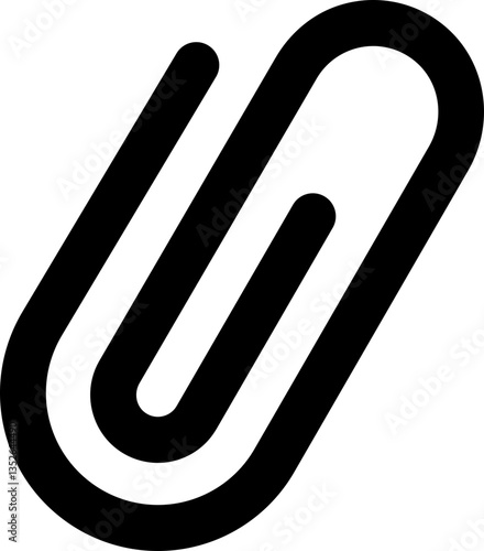 Link icon paperclip attached file web page icon in line isolated on transparent background