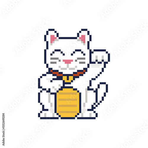 LUCKY CAT CARTOON PIXEL ART.ai