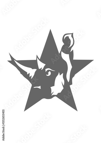 rhinoceros etoile oiseaux dessin