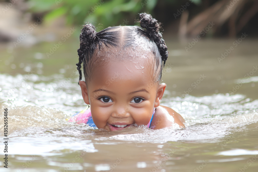 Guyana child - Water Fun: If they enjoy water, catch them splashing in a shallow, safe river spot or playing near a serene lake. Reflections on the water can add a creative touch. Guyana child - Water Fun: If they enjoy water, catch them splashing in a shallow, safe river spot or playing near a serene lake. Reflections on the water can add a creative touch.