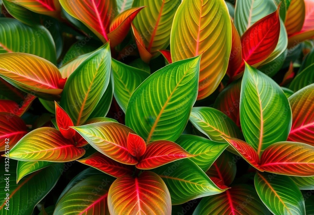 custom made wallpaper toronto digitalVibrant green and red Aglaonema commutatum foliage,  texture,  jungle