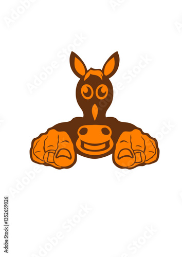 cheval montre doigt pointe dessin
