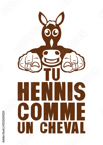 tu hennis comme cheval expression humour dessin