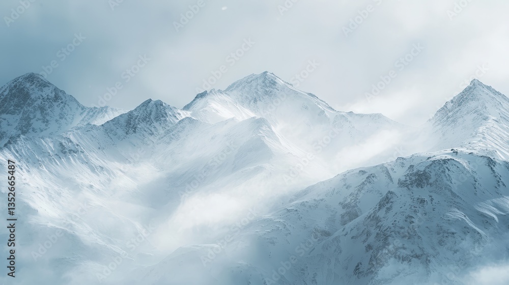 Obraz premium a beautiful snow-capped mountain range 