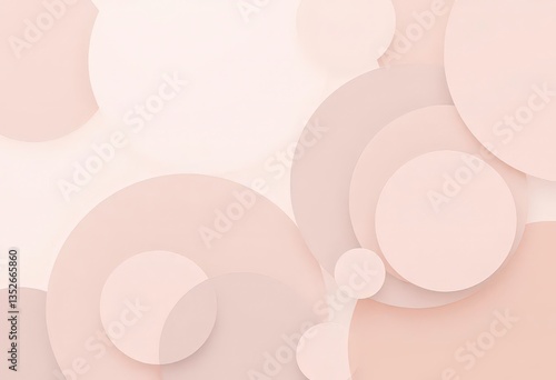 Subtle overlapping muted circles and ovals form a harmonious geometric abstract pattern on a flat background, texture, style