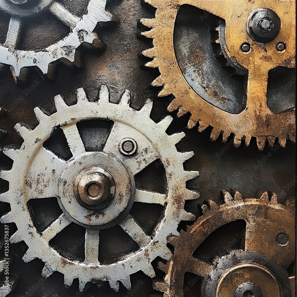 Viele Zahnräder in Maschine oder Motor (Many gears in machine or motor). Viele Zahnräder in Maschine oder Motor (Many gears in machine or motor).