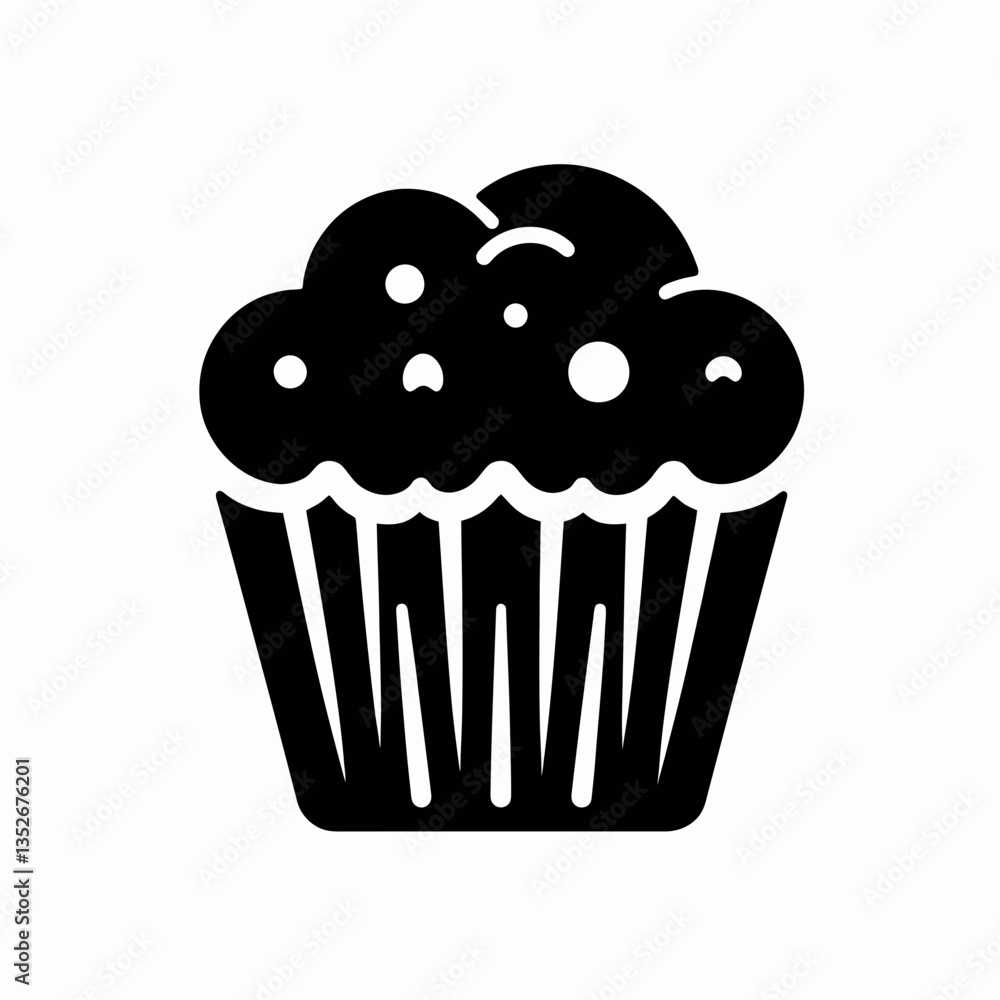 Muffin Tray silhouette in black on a white background Muffin Tray silhouette in black on a white background
