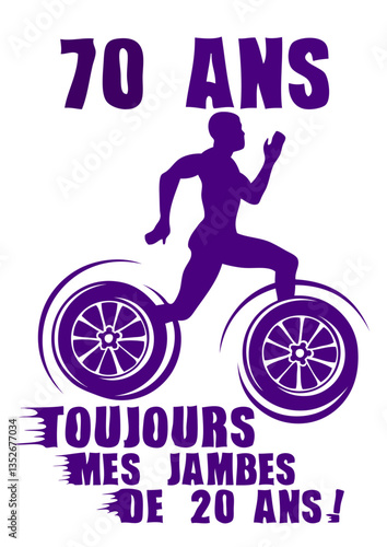 70 ans jambes course sprinter athlete 20 anniversaire