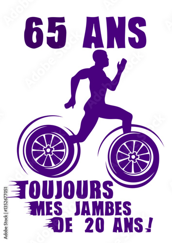 65 ans jambes course sprinter athlete 20 anniversaire