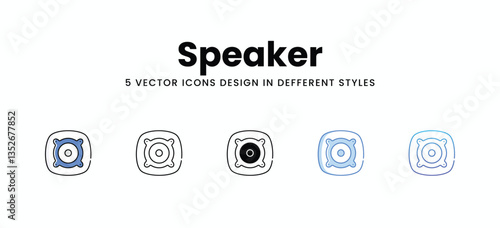 Speaker vector icons set stock illustration
