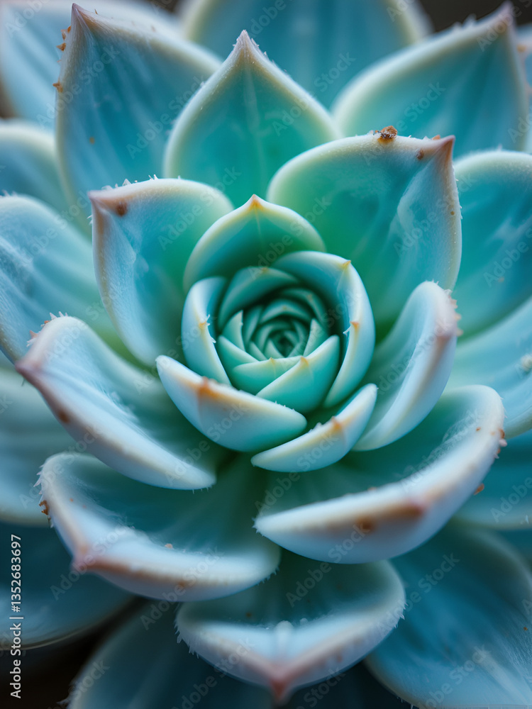 Close-up of a vibrant blue succulent. Close-up of a vibrant blue succulent.
