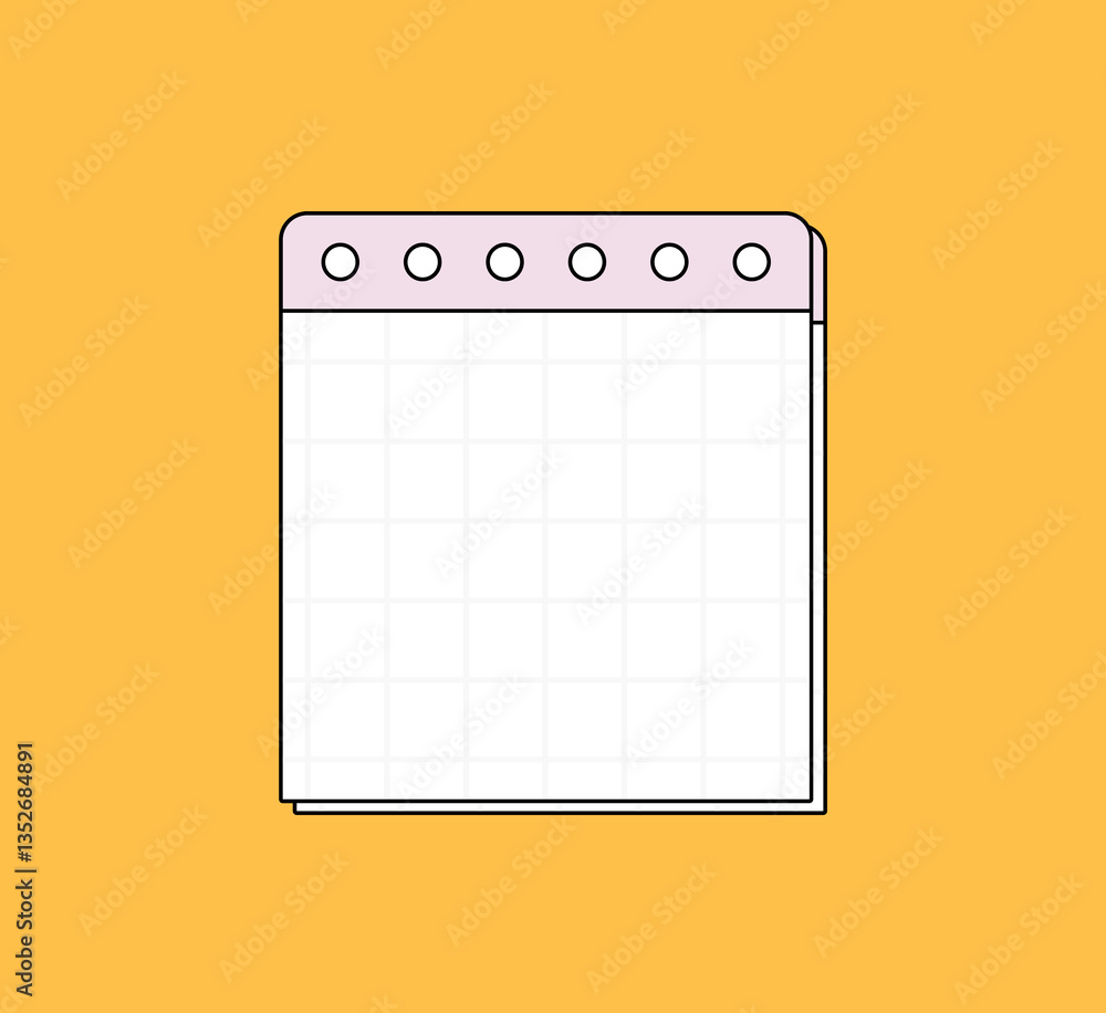 Colorful Grid Notepad with Binder Holes Colorful Grid Notepad with Binder Holes