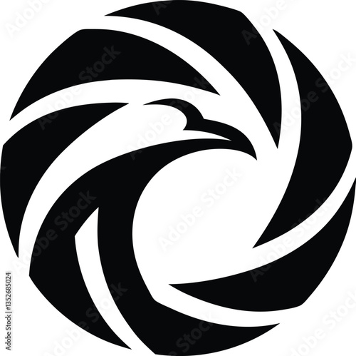 Symbolic Phoenix Logo – Black & White Emblem of Rebirth and Power