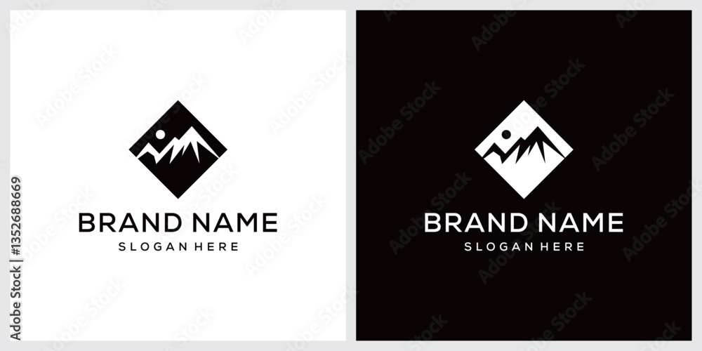 simple mountain logo design vector template simple mountain logo design vector template