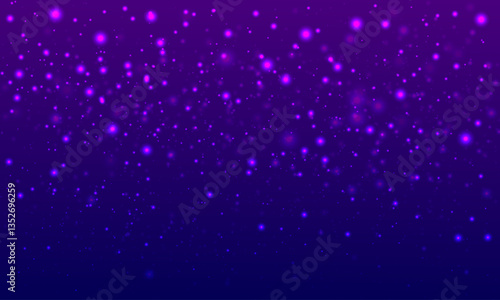 Blue light on bokeh abstract background. shapes. Colorful mosaic banner. Geometric background with colored disks