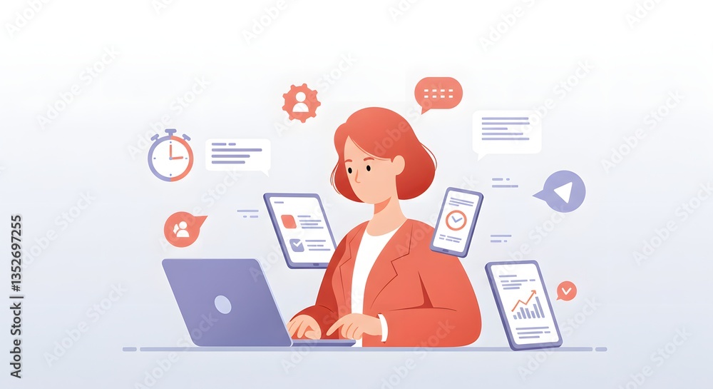 business woman working on laptop business woman working on laptop