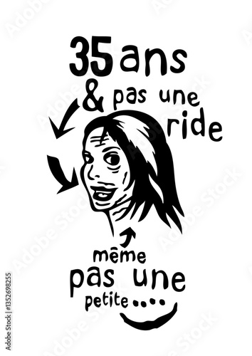 35 ans anniversaire pas ride jeune femme