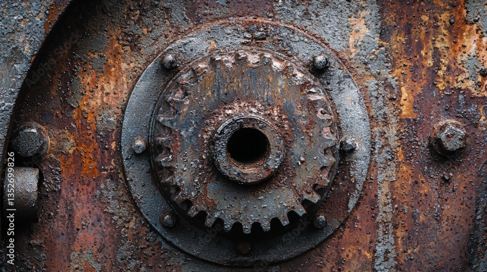 a rusty old machine gear a rusty old machine gear