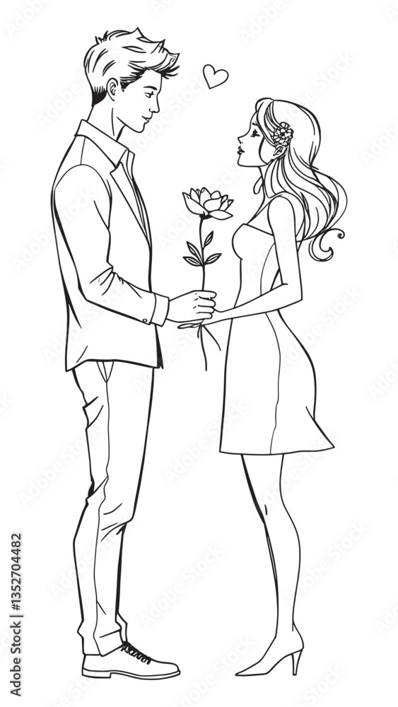 Romantic Couple Line Art – Love and Affection Illustration
Romantic Couple Line Art – Love and Affection Illustration