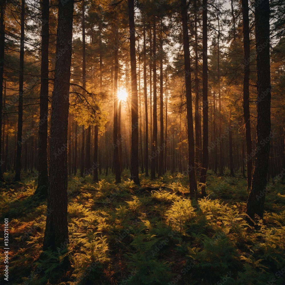 Obraz premium morning in the forest