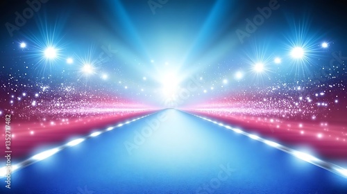 Illuminated Runway, Awards Ceremony, Spotlight, Success, Background
