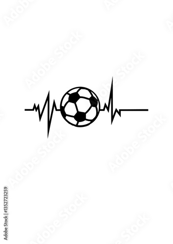 football trace courbe coeur battement