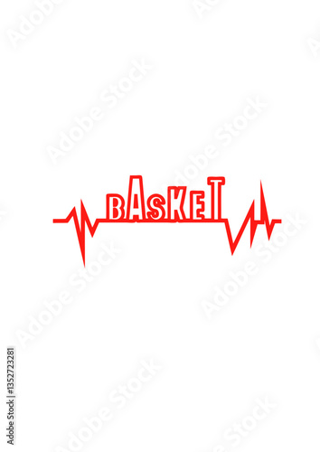 basketball trace courbe coeur mot battement cardiaque