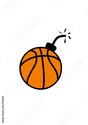 bombe ballon basket club logo