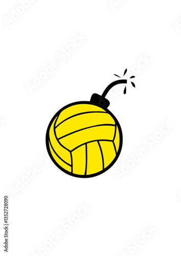 bombe ballon volleyball logo club