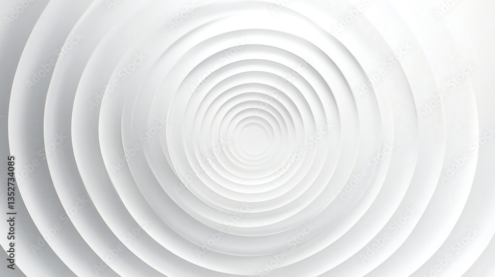 Abstract White Circular Pattern Concentric Circles Modern Minimalist Design Background Abstract White Circular Pattern Concentric Circles Modern Minimalist Design Background