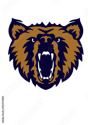 ours face cartoon logo club dessin