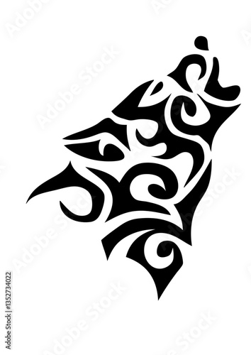 loup tribal tatouage