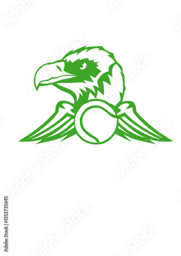 vautour tennis logo sport aile club