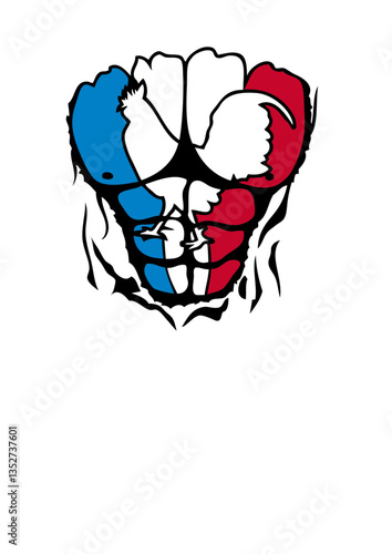 coq France muscle corps torse bodybuilding déchire