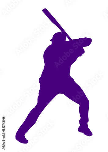 baseball batte frappe silhouette sport