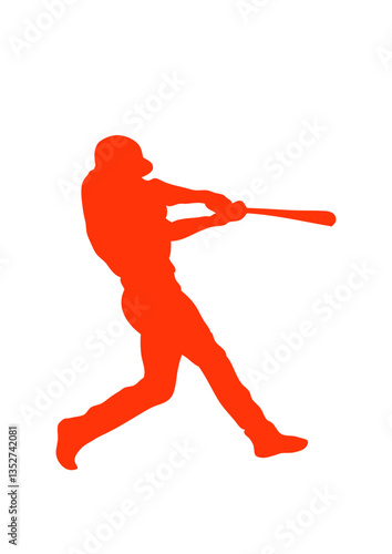 baseball batte frappe silhouette sport