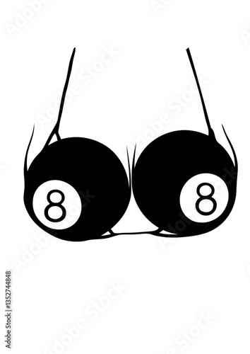 seins billard boule nichon maillot bain