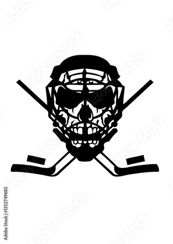 Photography casque tete de mort hockey crosse logo